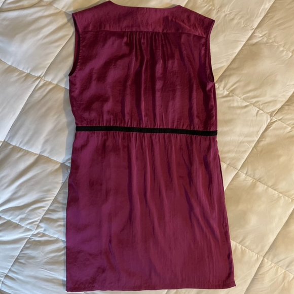 💚 Loft Midi V Neck Short Tank Dress Purple 10P - Picture 3 of 4